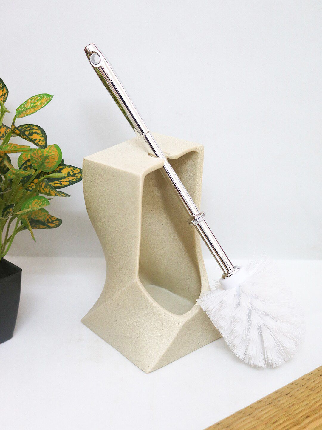 Shresmo Beige Toilet Brush Holder Price in India