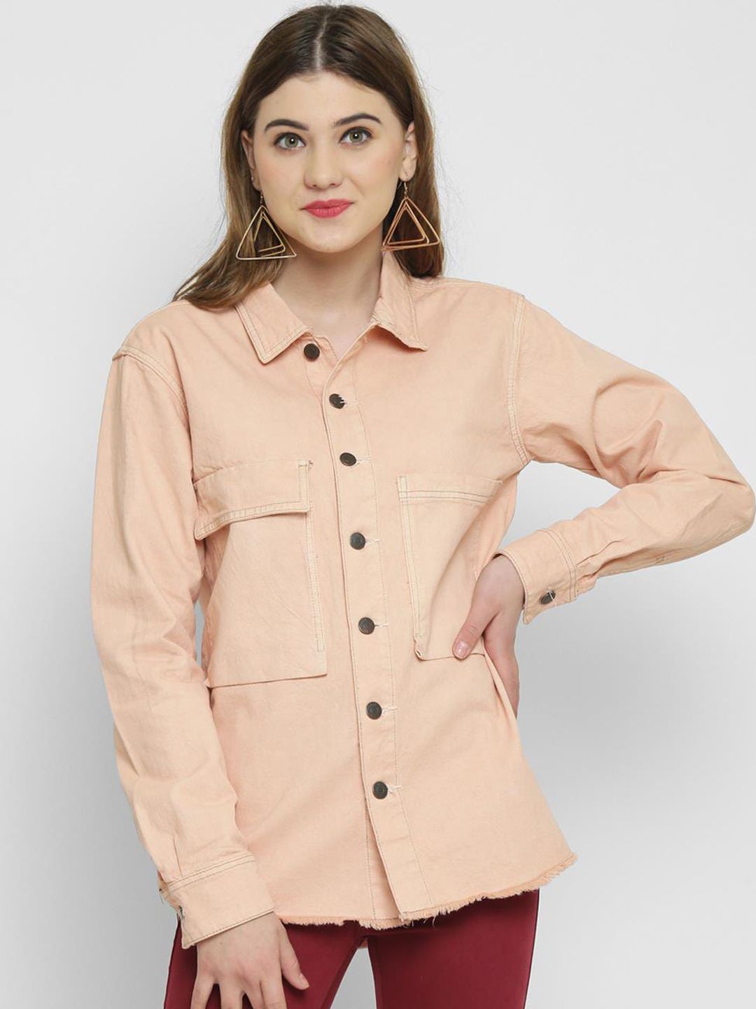 Kotty Women Pink Solid Tailored Jacket Price in India