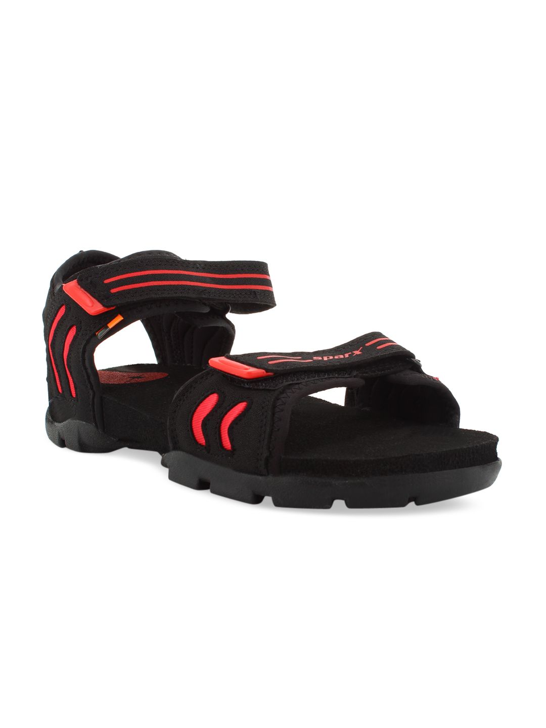 Sparx Men Black & Red Sports Sandals