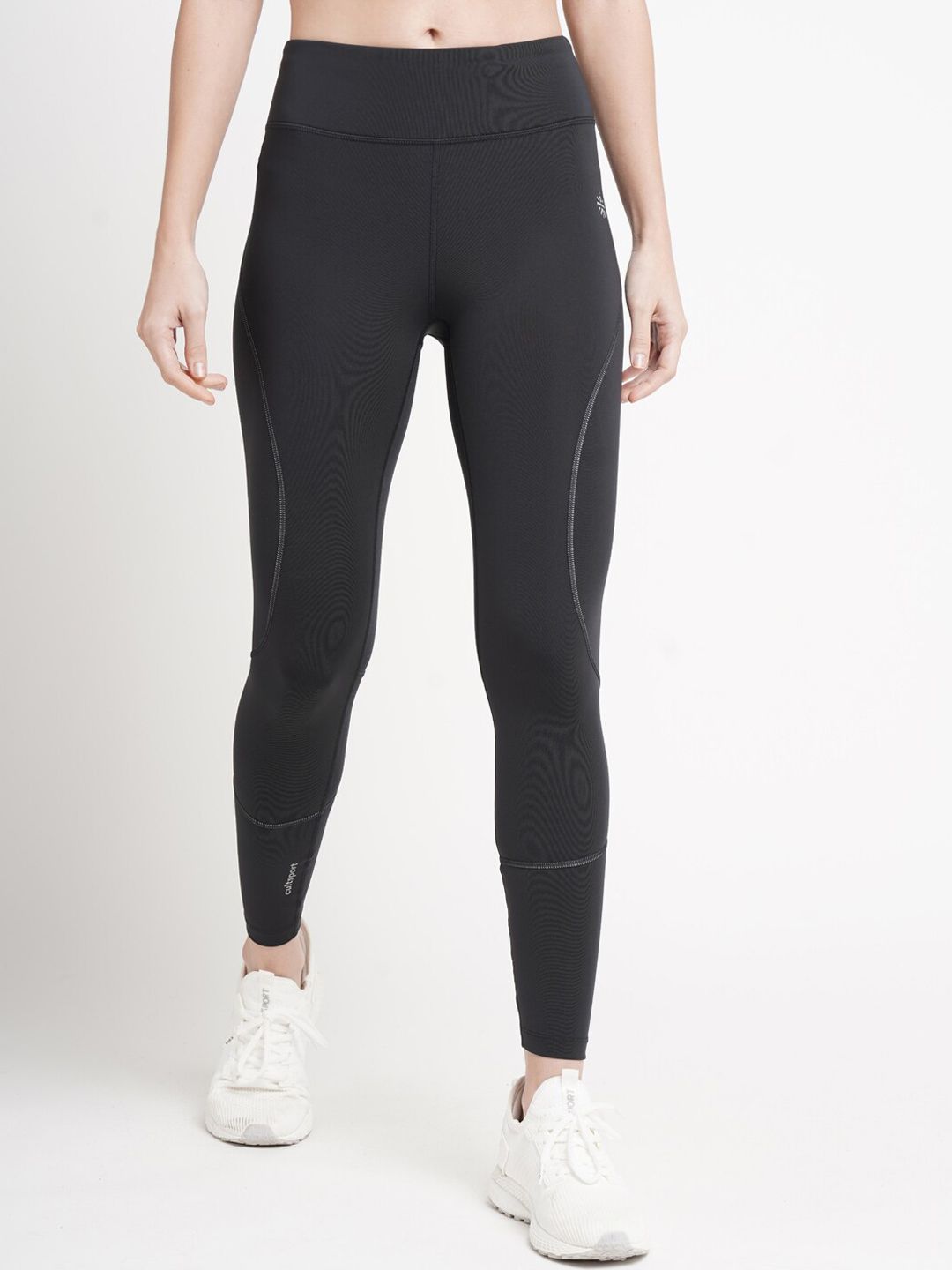 Cultsport Women Black Solid Tights Price in India