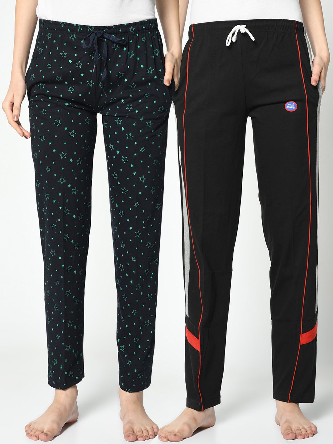 VIMAL JONNEY Women Pack Of 2 Printed Lounge Pants Price in India