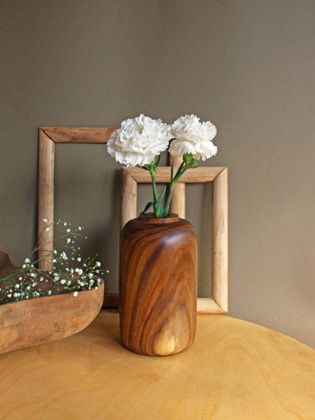 Studio Indigene Brown Solid Flower Vase Price in India