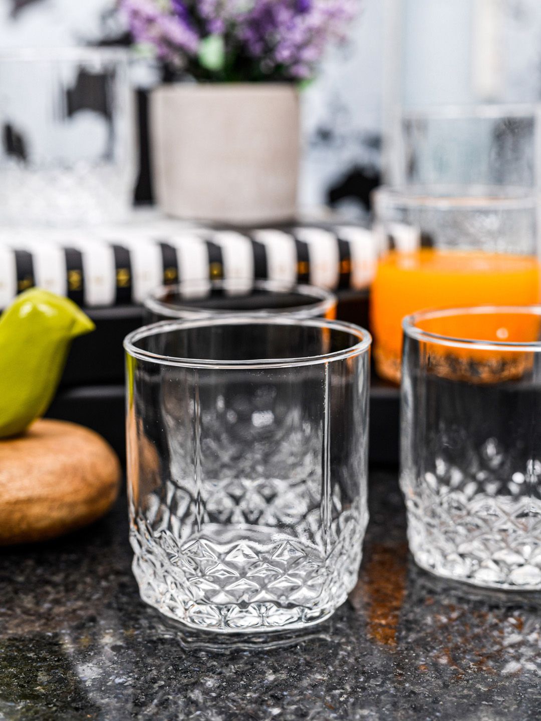 GOODHOMES Set Of 6 Transparent Juice Glass Price in India