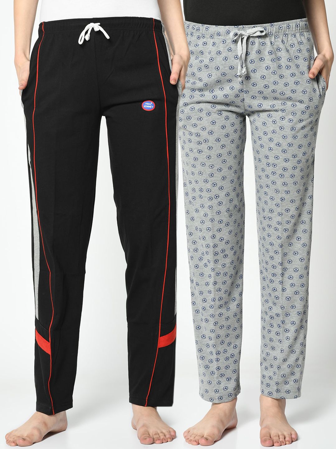 VIMAL JONNEY Women Pack Of 2 Printed Lounge Pants Price in India