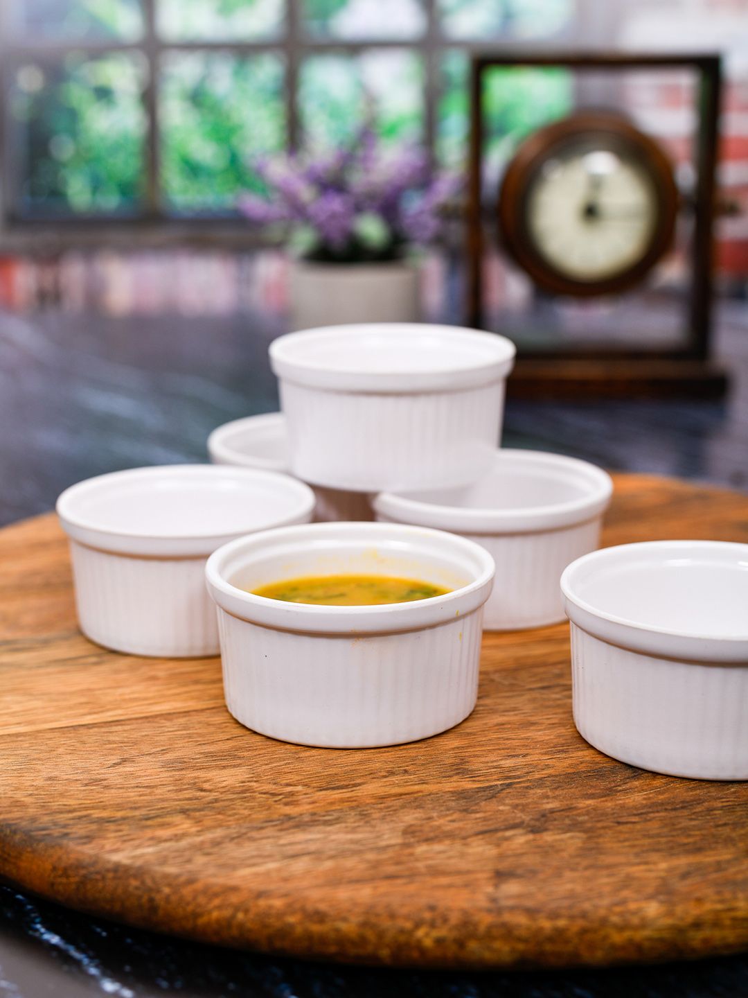 GOODHOMES Set Of 6 White Glossy Serving Bowl Price in India