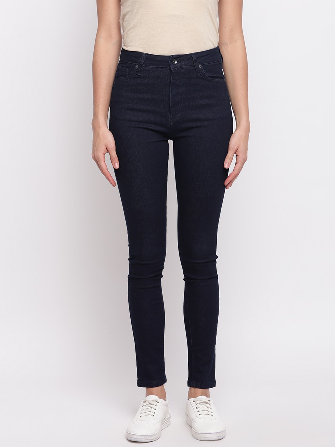 Pepe Jeans Women Blue Regular Fit High-Rise Clean Look Jeans Price in India