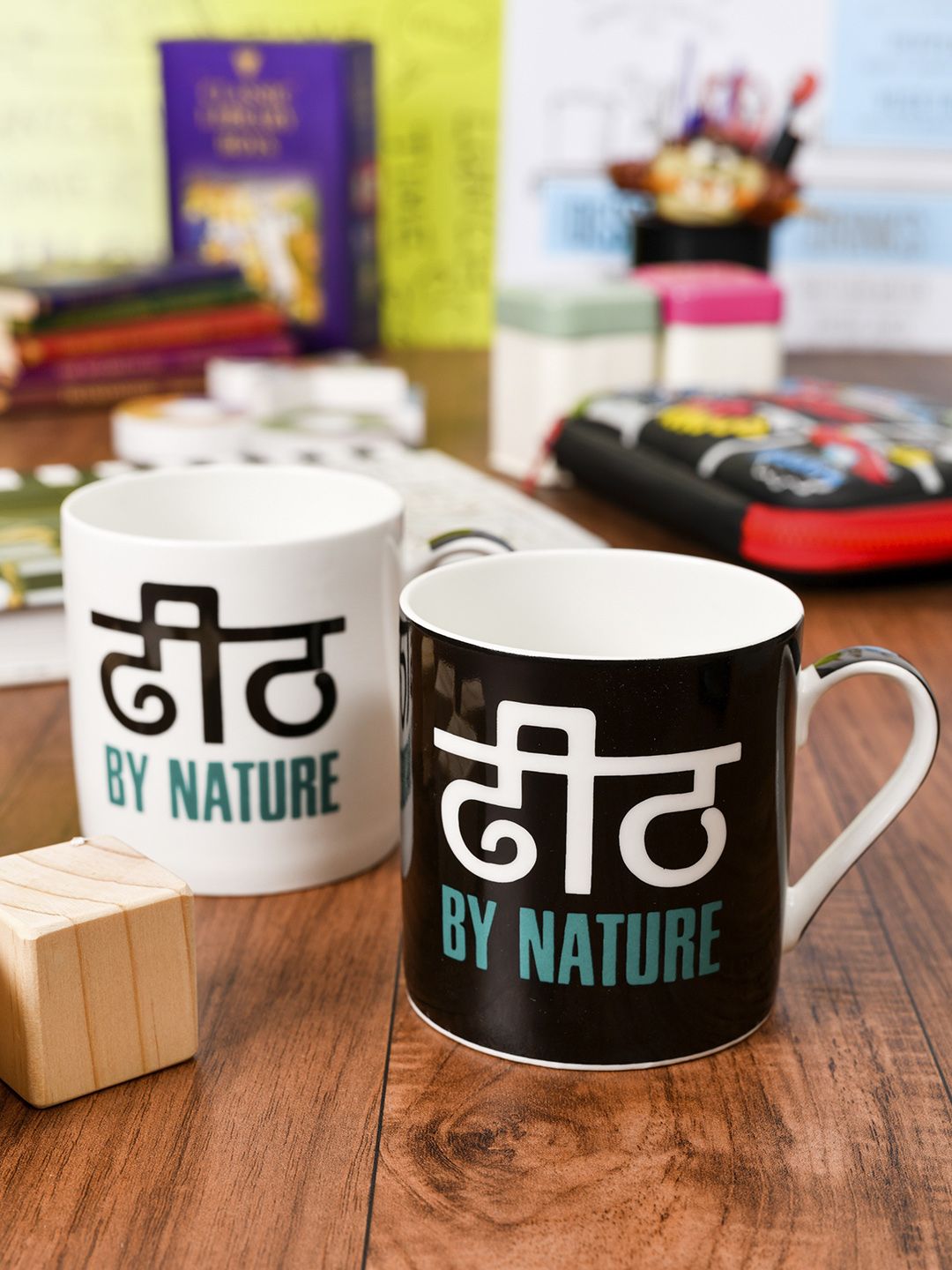 GOODHOMES Set Of 2 Printed Bone China Coffee Mug Price in India