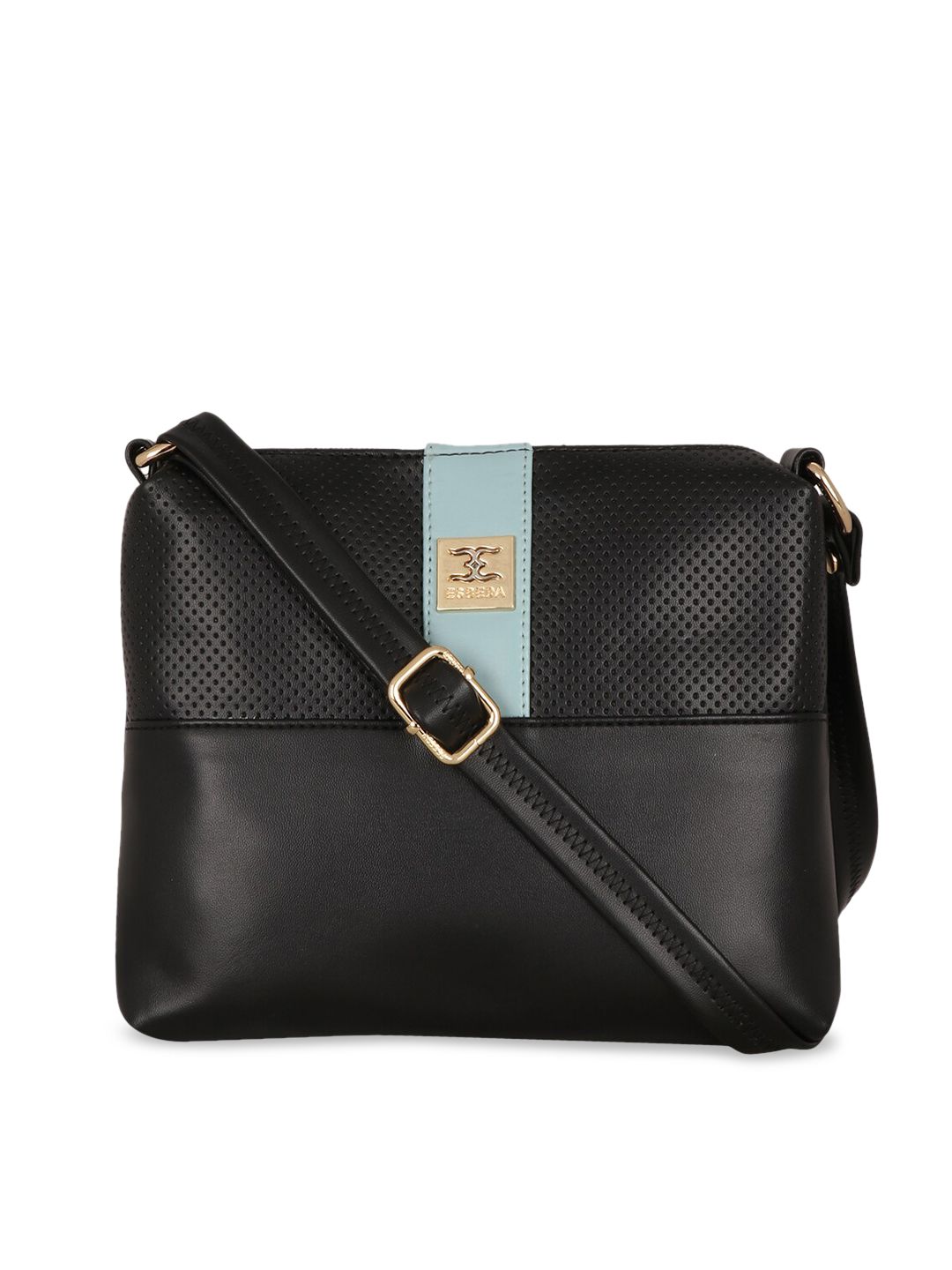 ESBEDA Black & Blue Solid Sling Bag Price in India