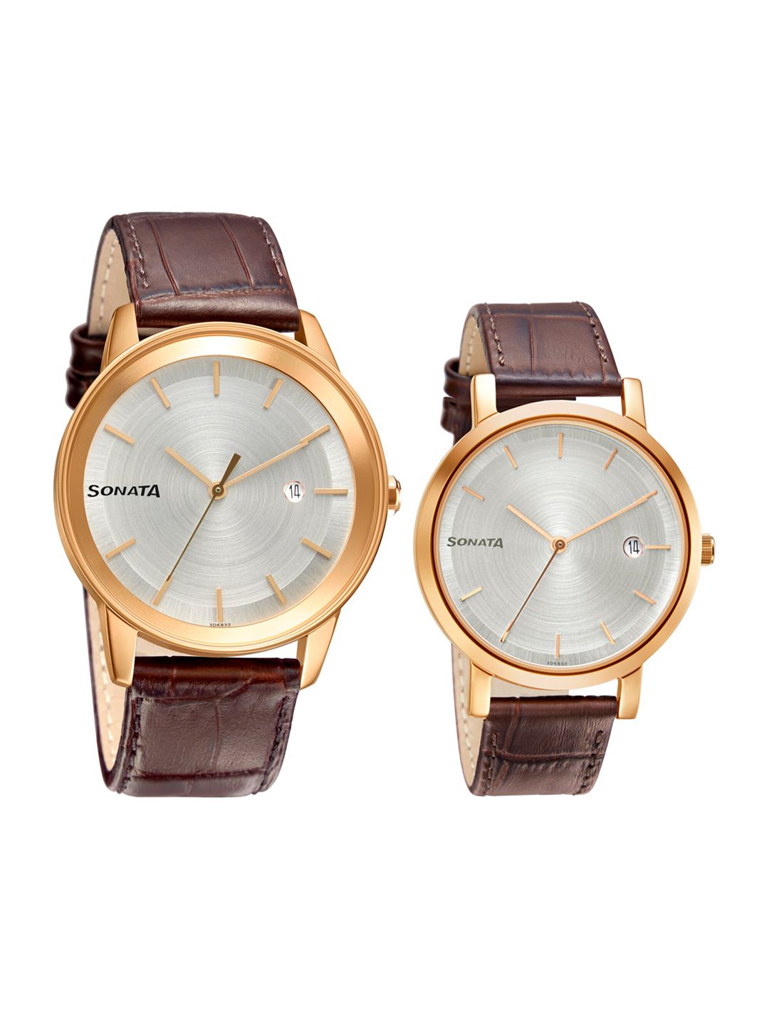 Sonata Sonata His & Her White Analogue Watches 71338164WL01