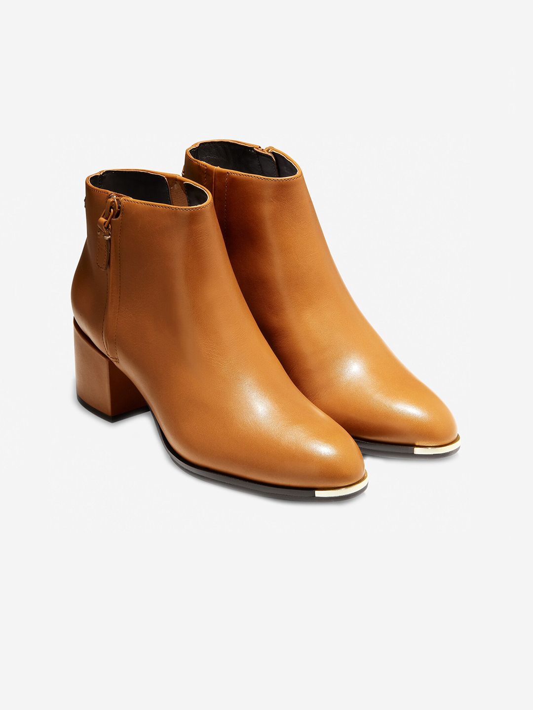 Cole Haan Women Tan Solid Heeled Boots Price in India