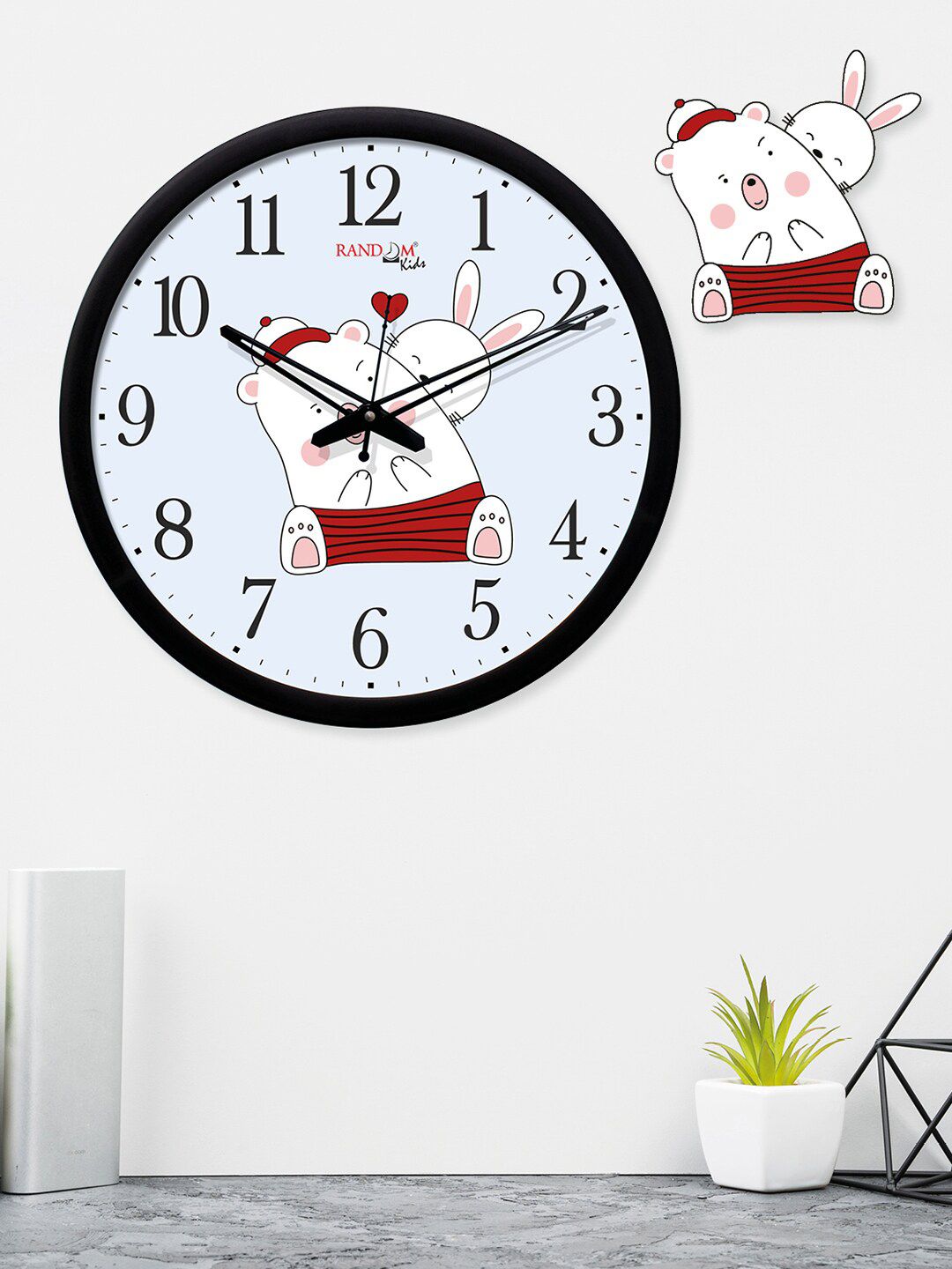 RANDOM White Round Printed Analogue Wall Clock Price in India