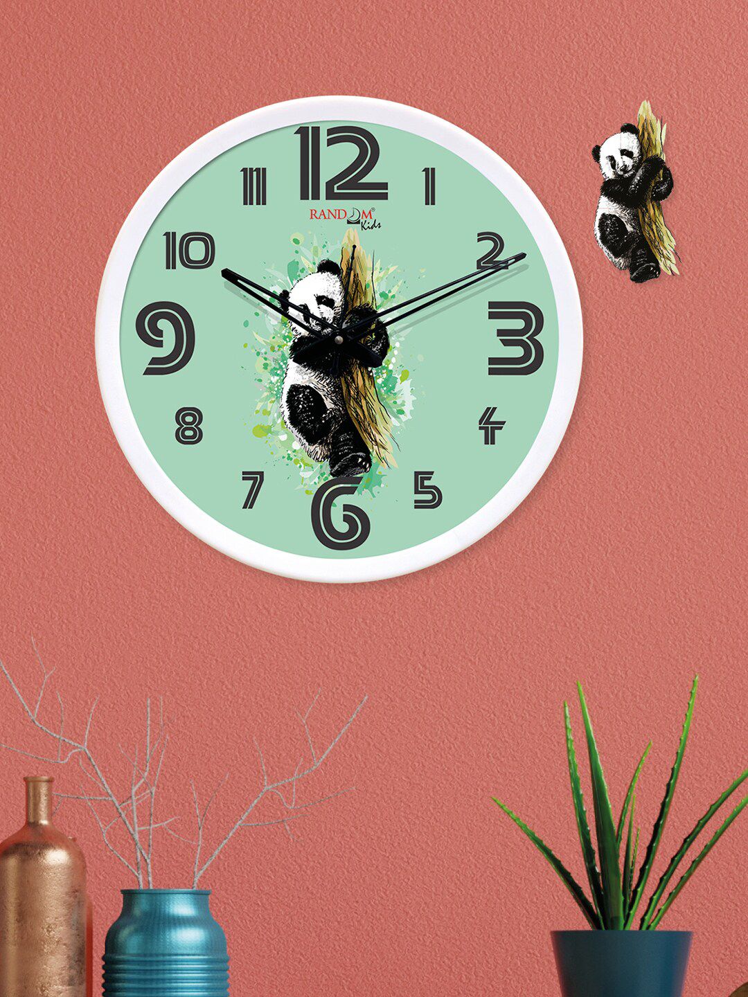 RANDOM Green Round Printed Analogue Wall Clock Price in India