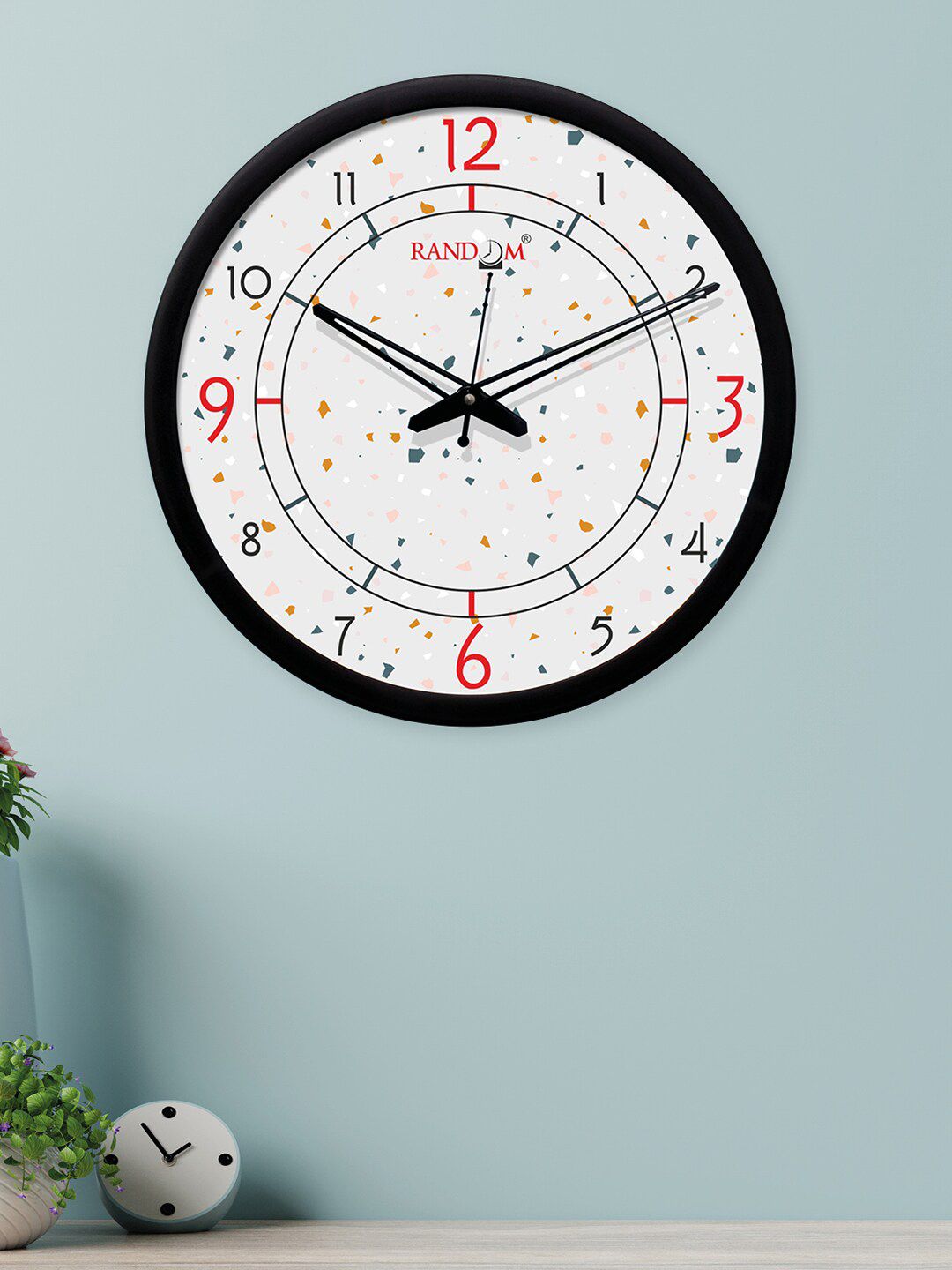 RANDOM White Round Printed 30 cm Analogue Wall Clock Price in India