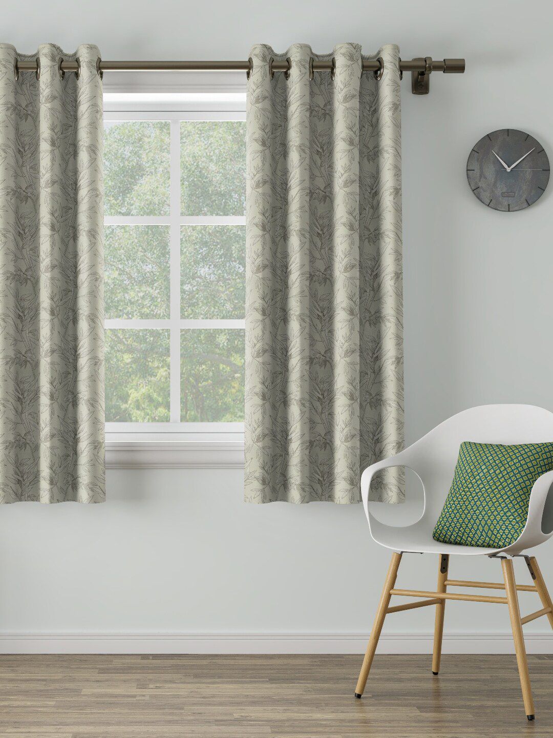 DDecor Beige Printed Single Curtain Price in India