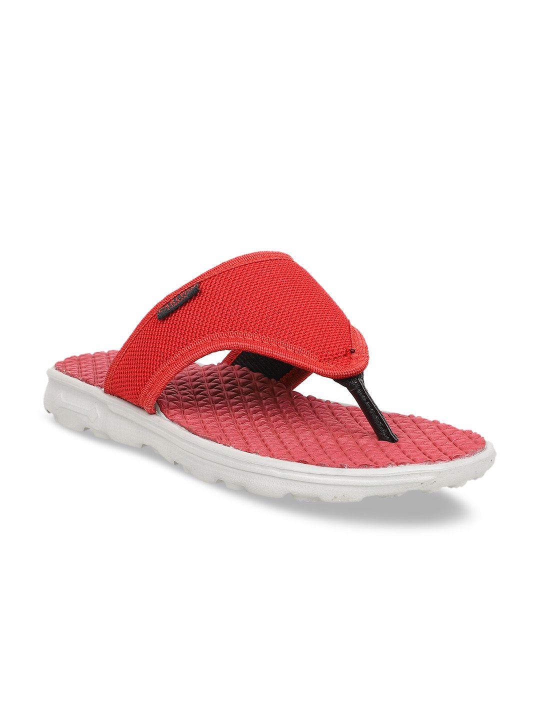 Carlton London sports Women Red Self Design Thong Flip-Flops Price in India