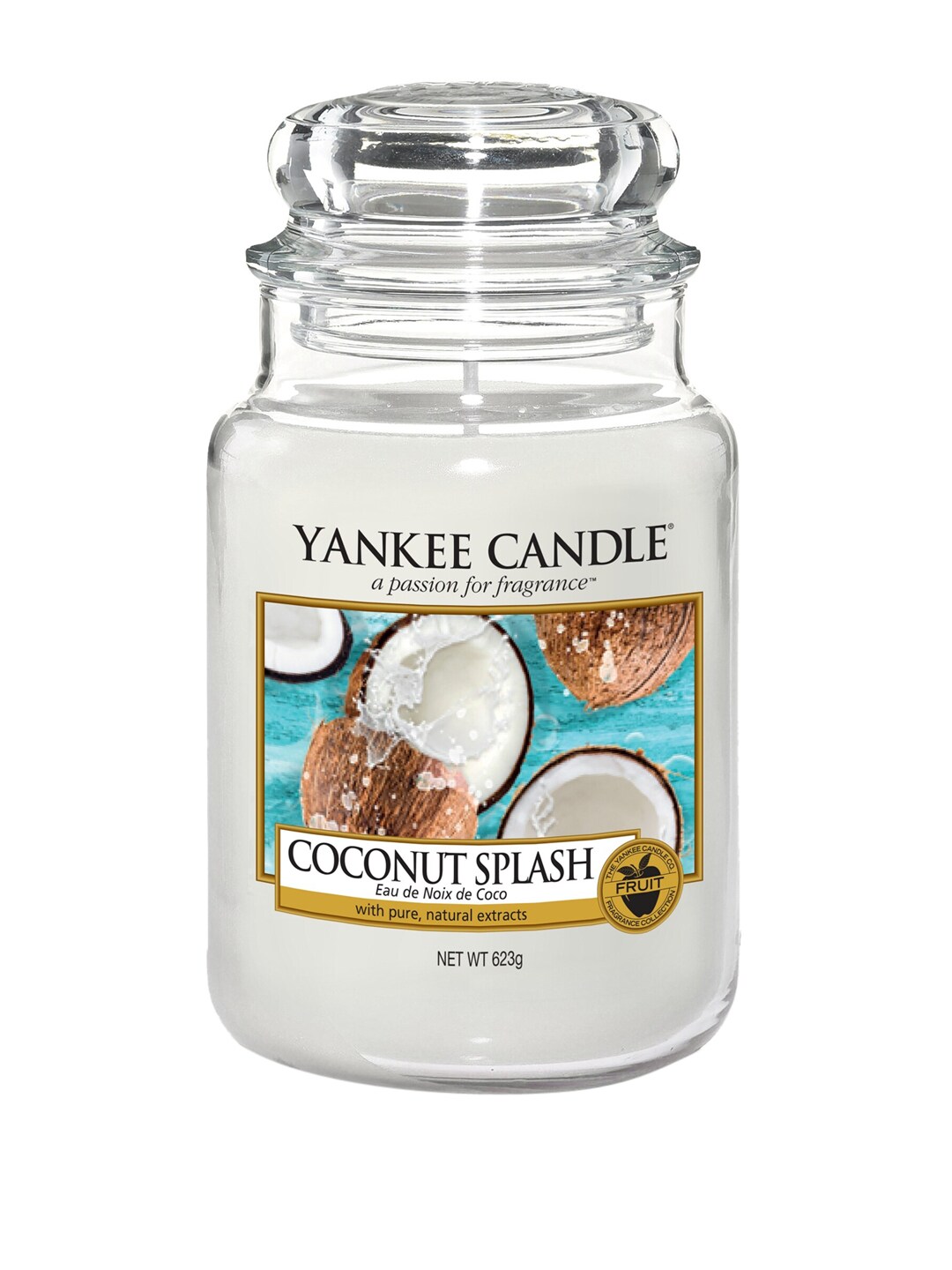 YANKEE CANDLE White Classic Large Jar Coconut Splash Scented Candle Price in India
