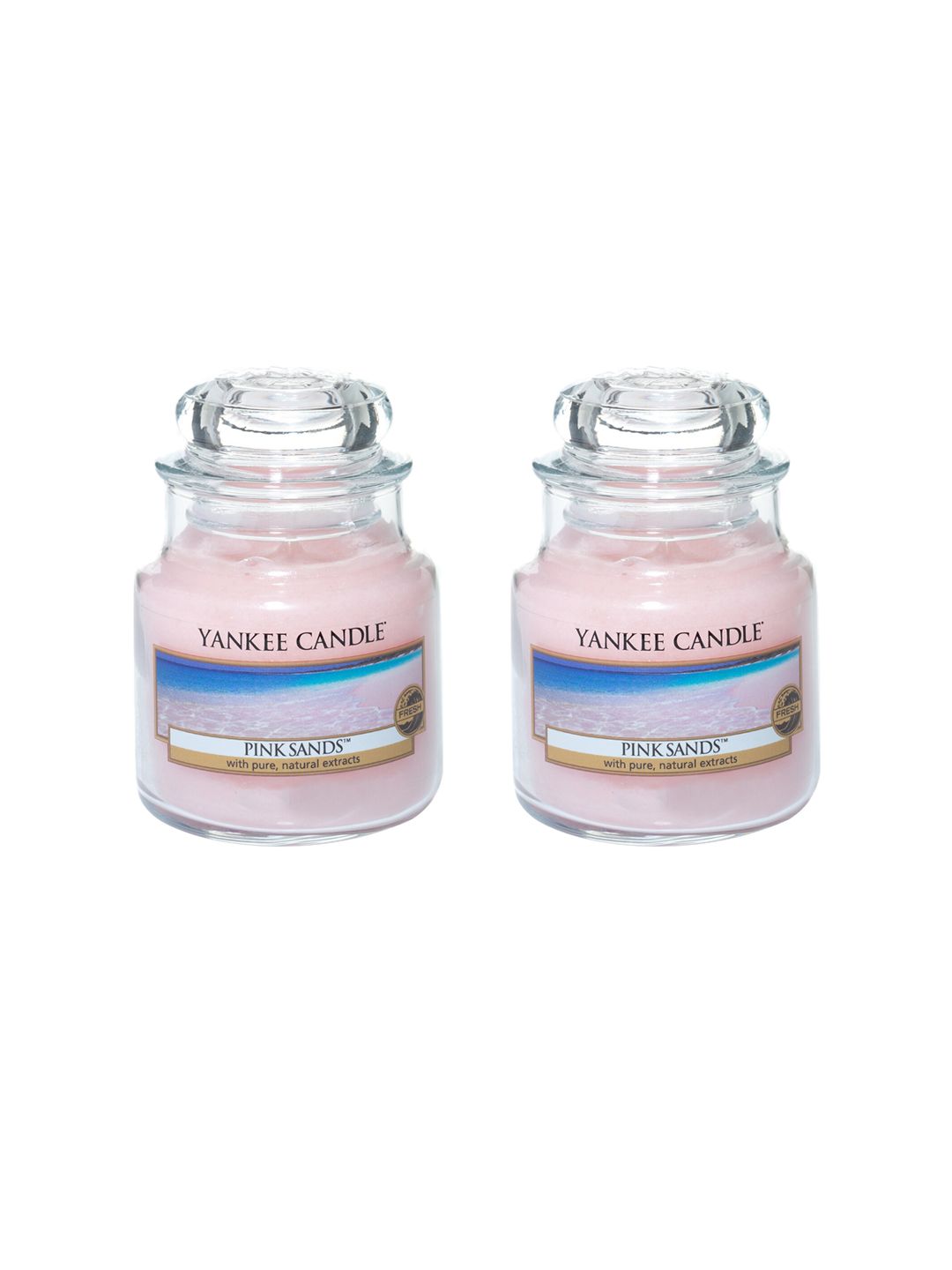 YANKEE CANDLE Set Of 2 Pink Sands Scented Jar Candles Price in India