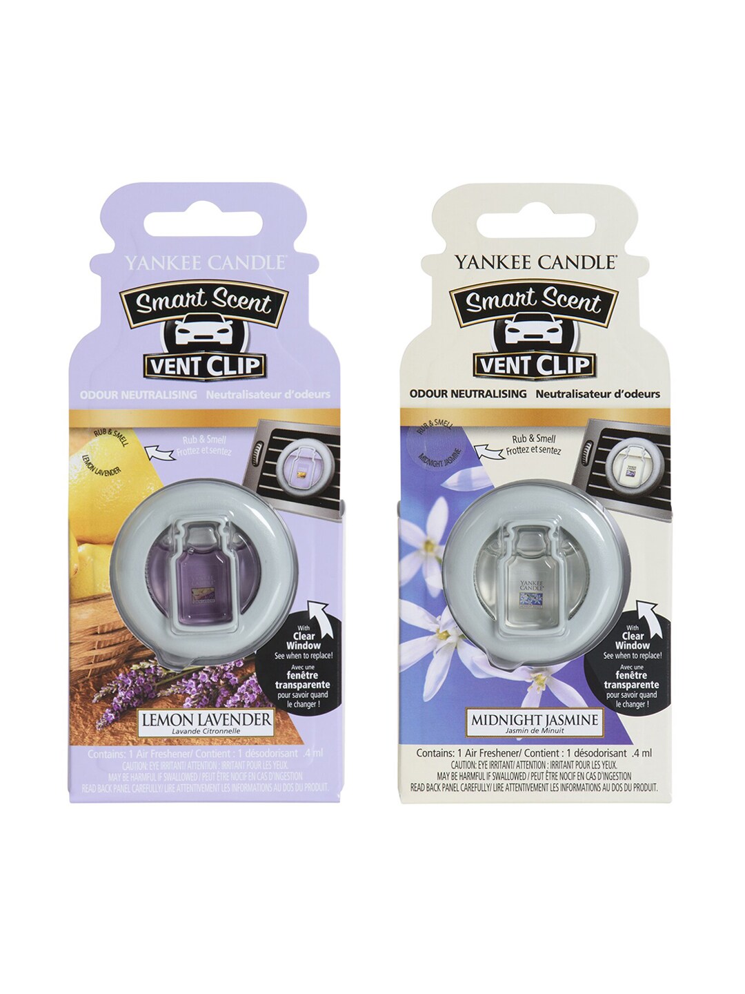 YANKEE CANDLE Set Of 2 White & Brown Smart Scent Vent Clip Car Air Freshener Price in India