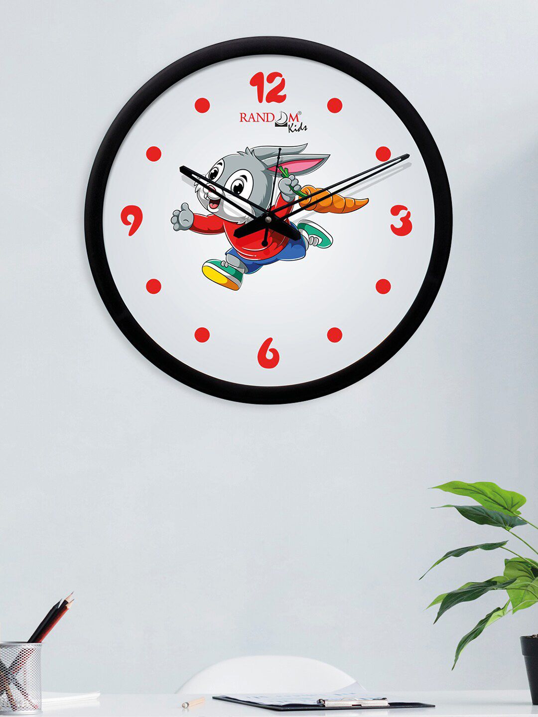 RANDOM White Dial Round Printed 30 cm Analogue Wall Clock Price in India