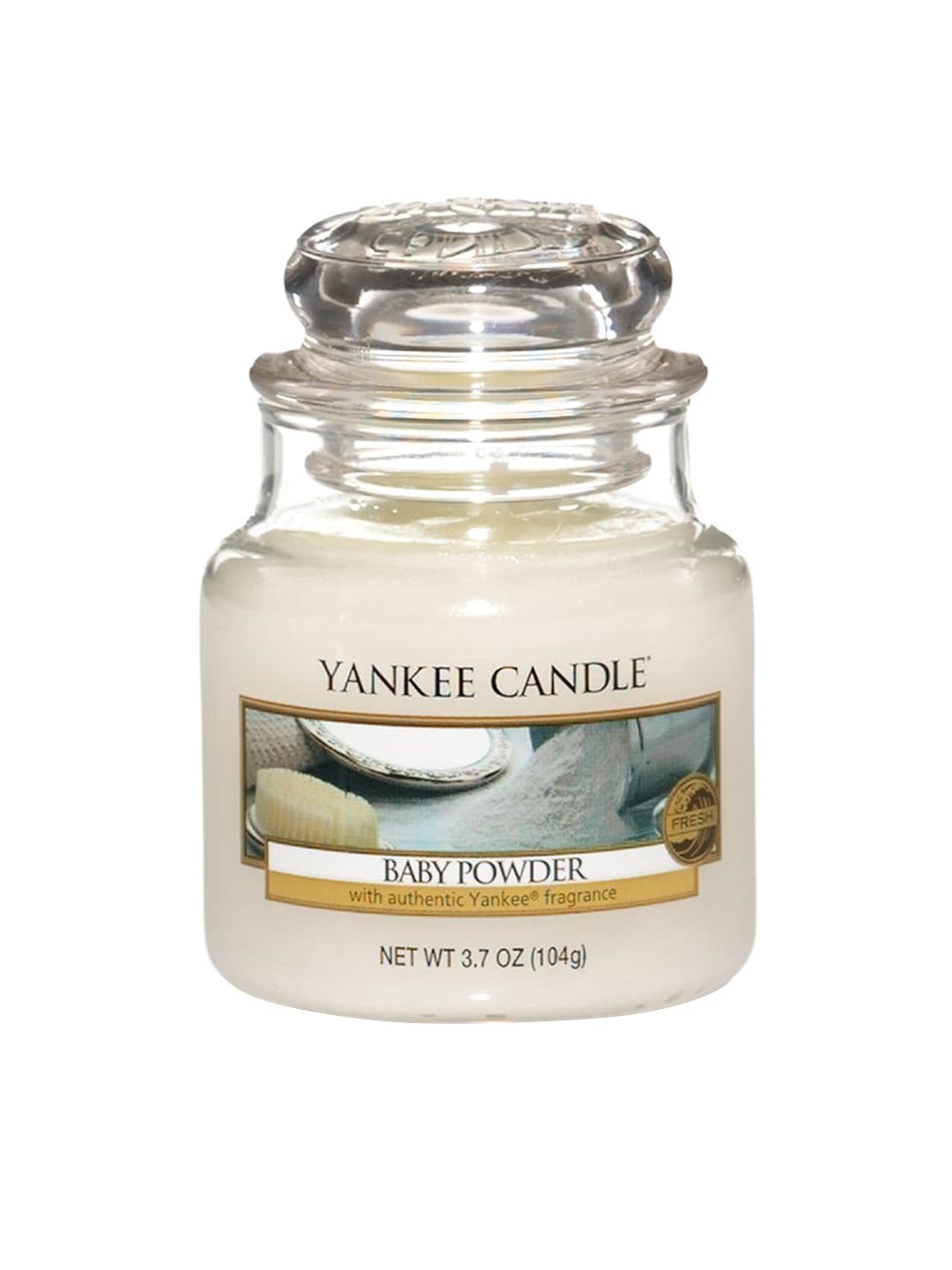 YANKEE CANDLE White Classic Small Jar Baby Powder Scented Candles Price in India