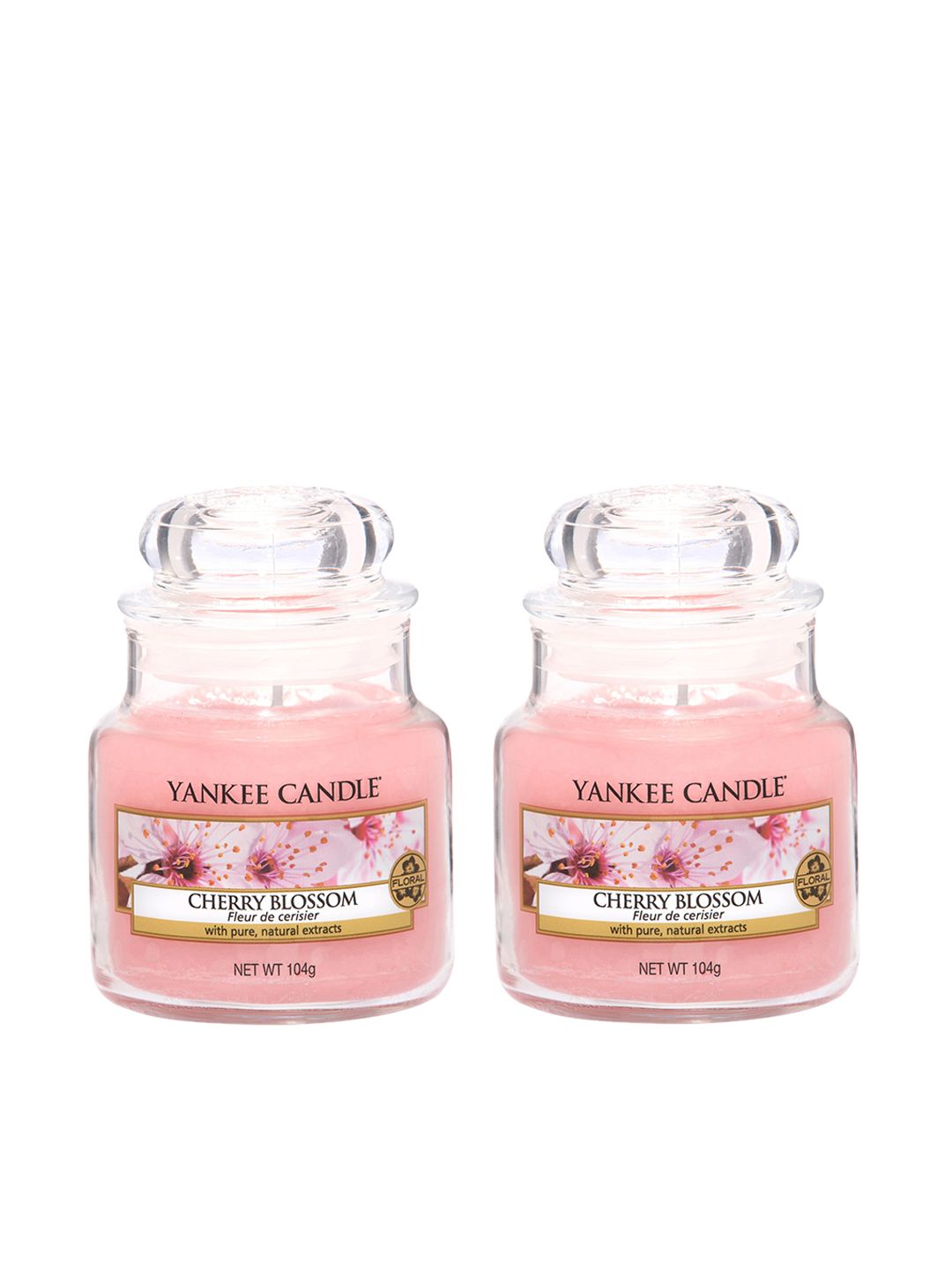 YANKEE CANDLE Set Of 2 Cherry Blossom Scented Candles With Classic Jar Price in India