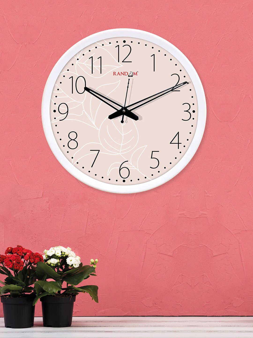 RANDOM Pink Dial Round Printed 30 cm Analogue Wall Clock Price in India