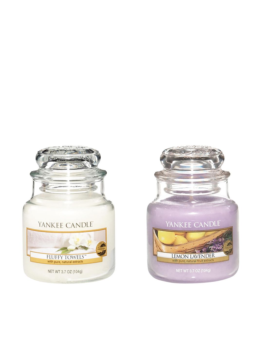 YANKEE CANDLE Set of 2 White & Lavender Classic Jar Scented Candles Price in India