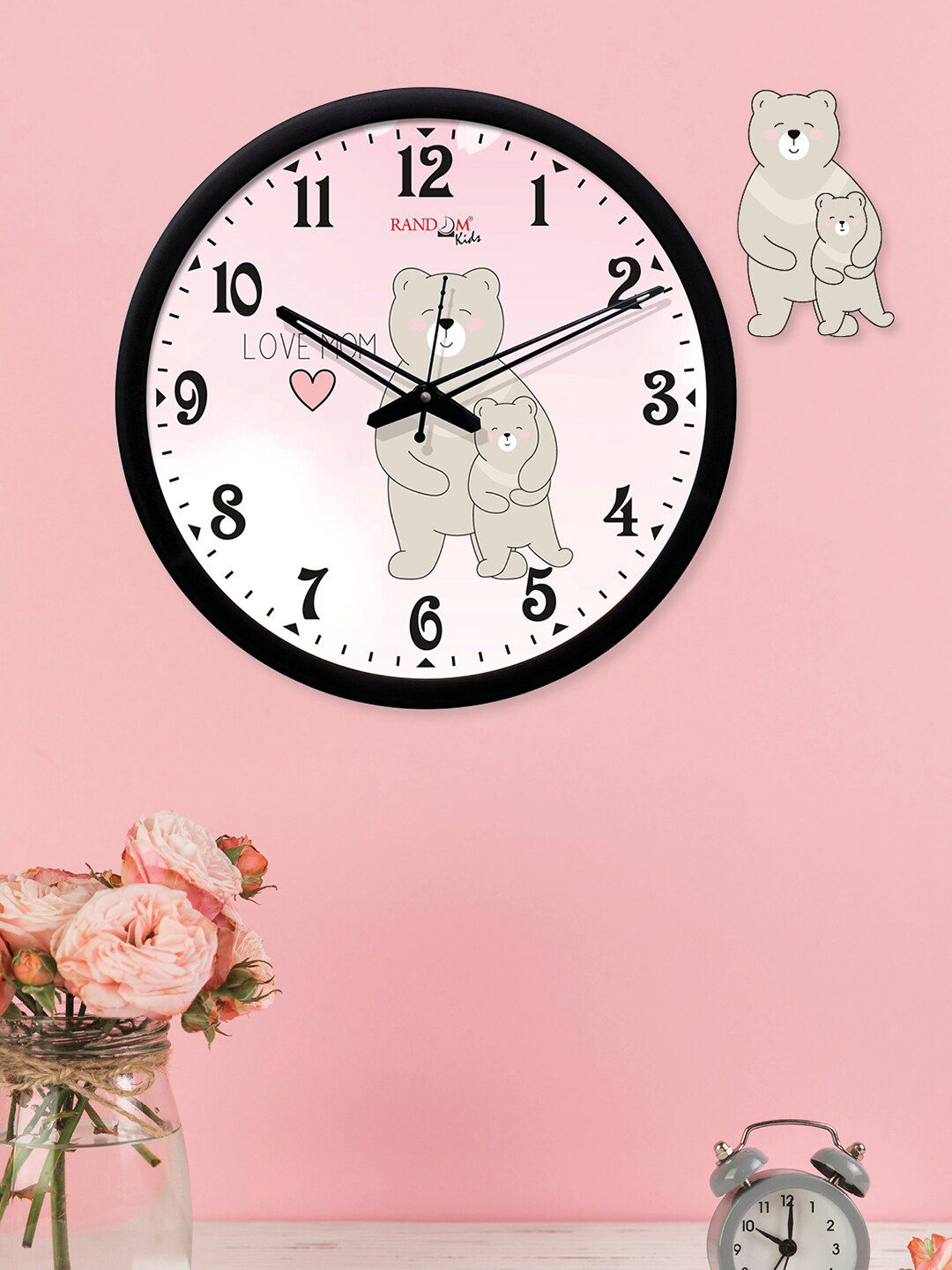 RANDOM White Round Printed Analogue Wall Clock Price in India