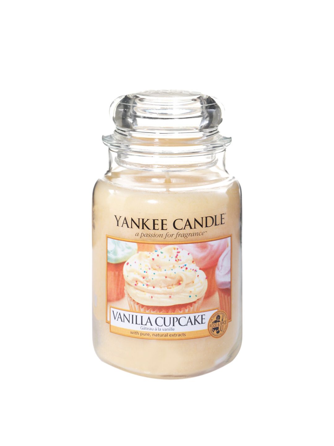YANKEE CANDLE Cream-Coloured Classic Large Jar Vanilla Cupcake Scented Candles Price in India