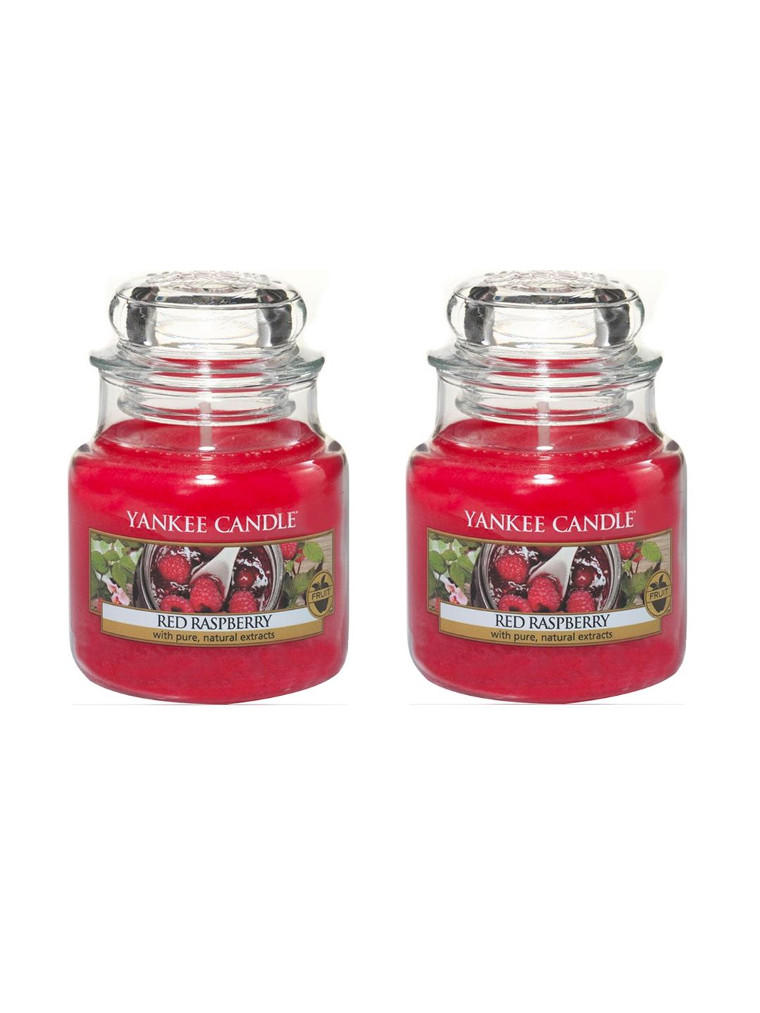 YANKEE CANDLE Set Of 2 Red Raspberry Scented Jar Candles Price in India