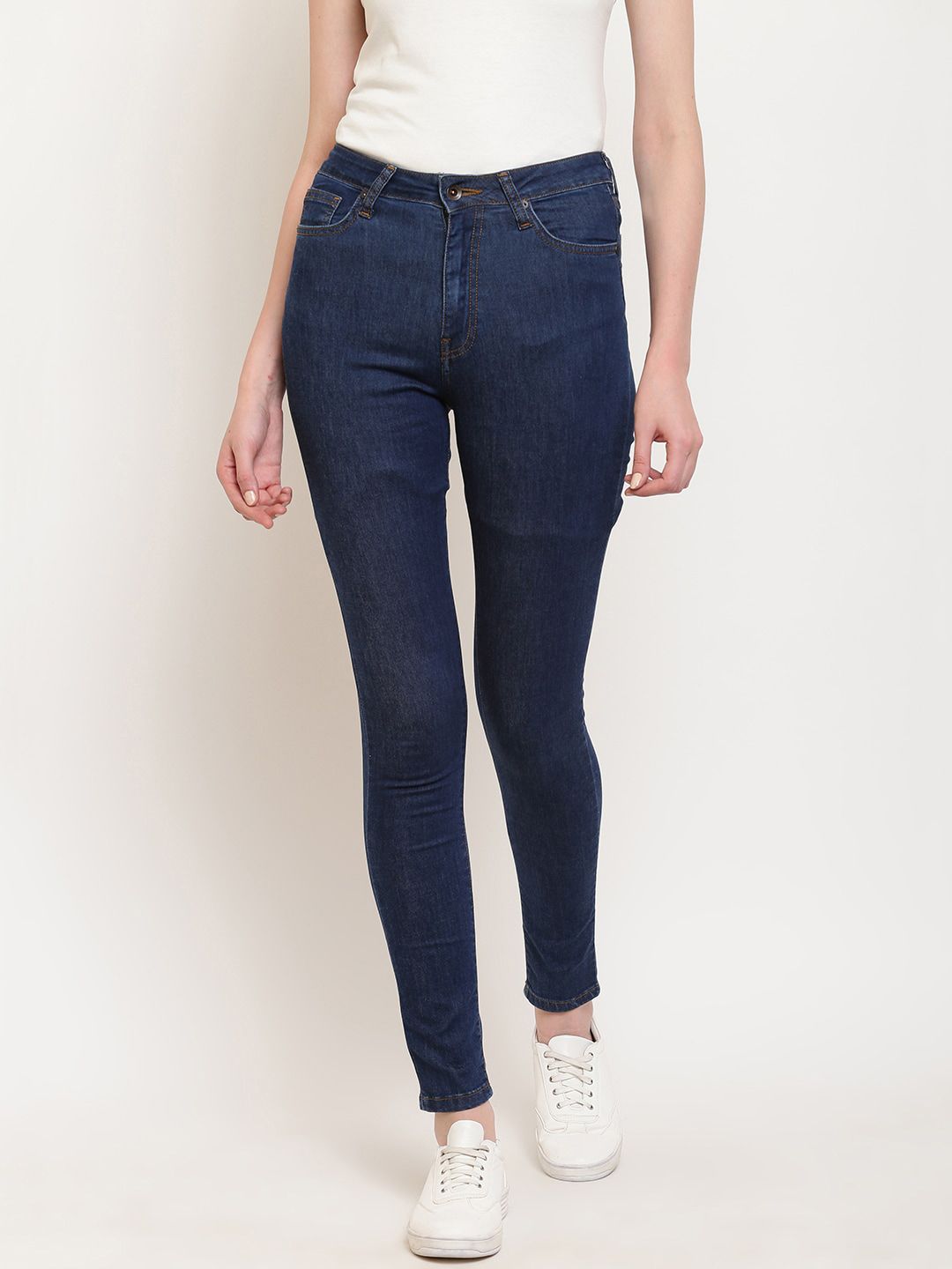 Pepe Jeans Women Blue Slim Fit Mid-Rise Clean Look Jeans Price in India