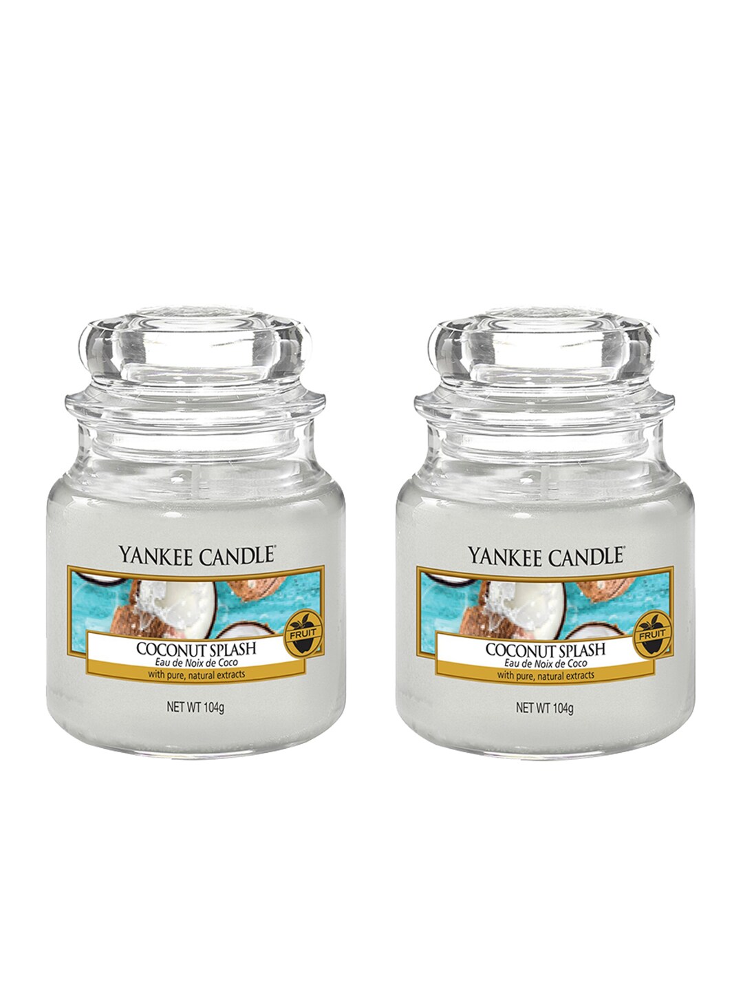 YANKEE CANDLE Set Of 2 Coconut Splash Scented Candles With Classic Jar Price in India