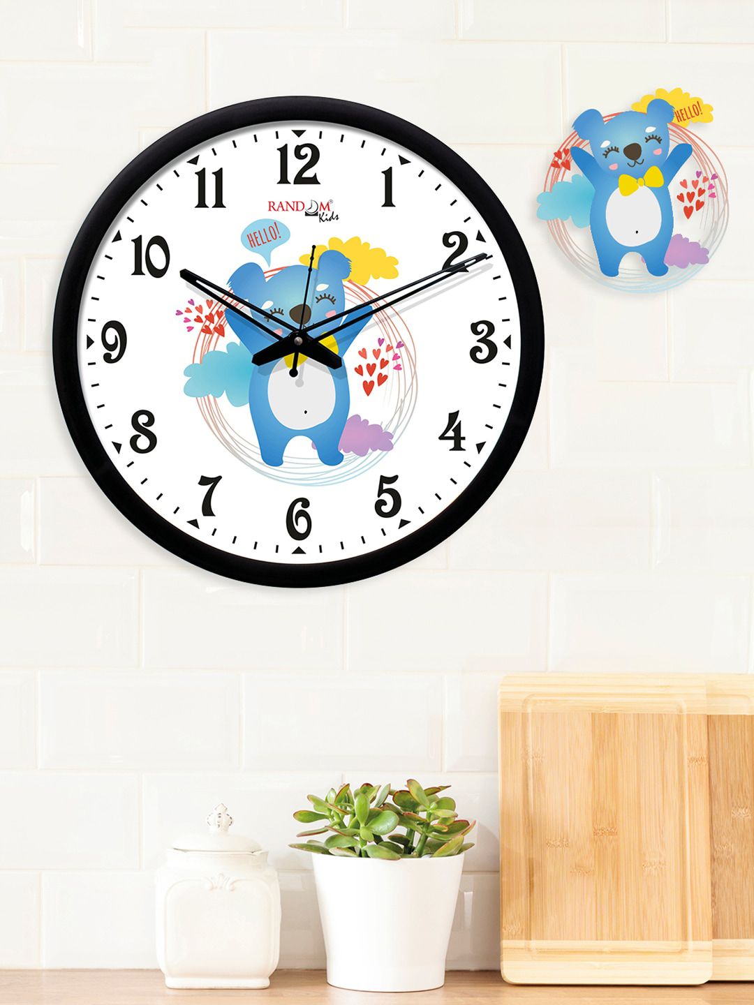 RANDOM White Round Printed Analogue Wall Clock Price in India