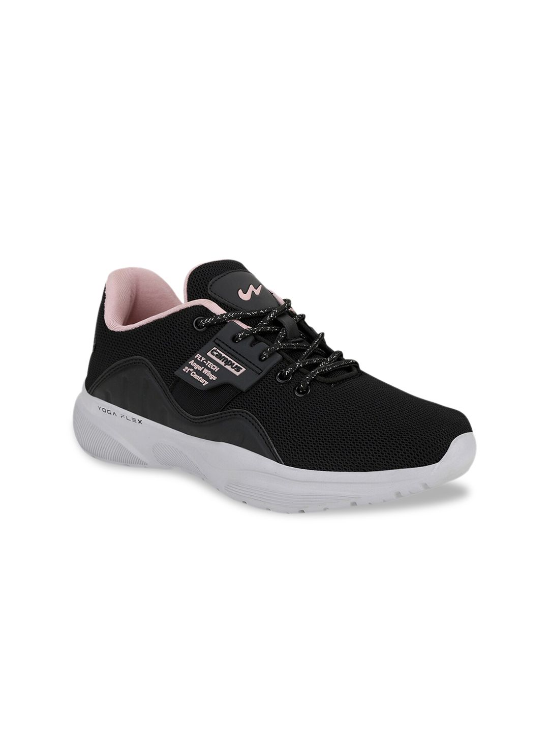 Campus Women Black Mesh Running Shoes Price in India