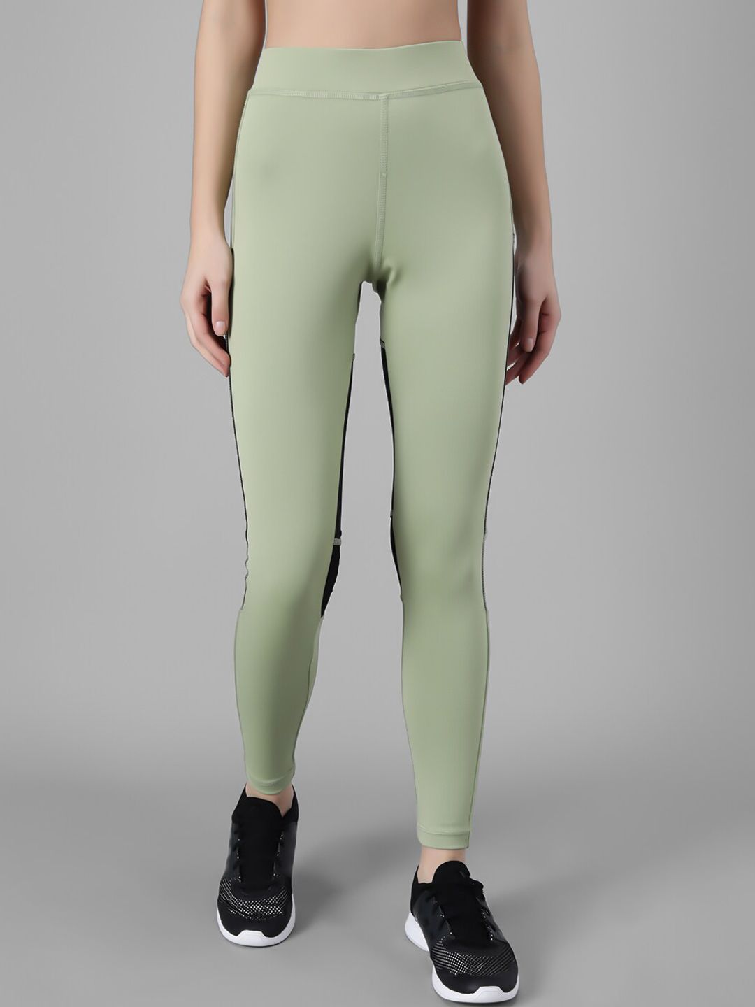 Kotty Women Green Solid Training Tights Price in India