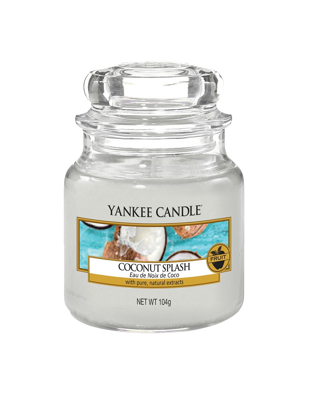 YANKEE CANDLE White Classic Small Jar Coconut Splash Scented Candle Price in India