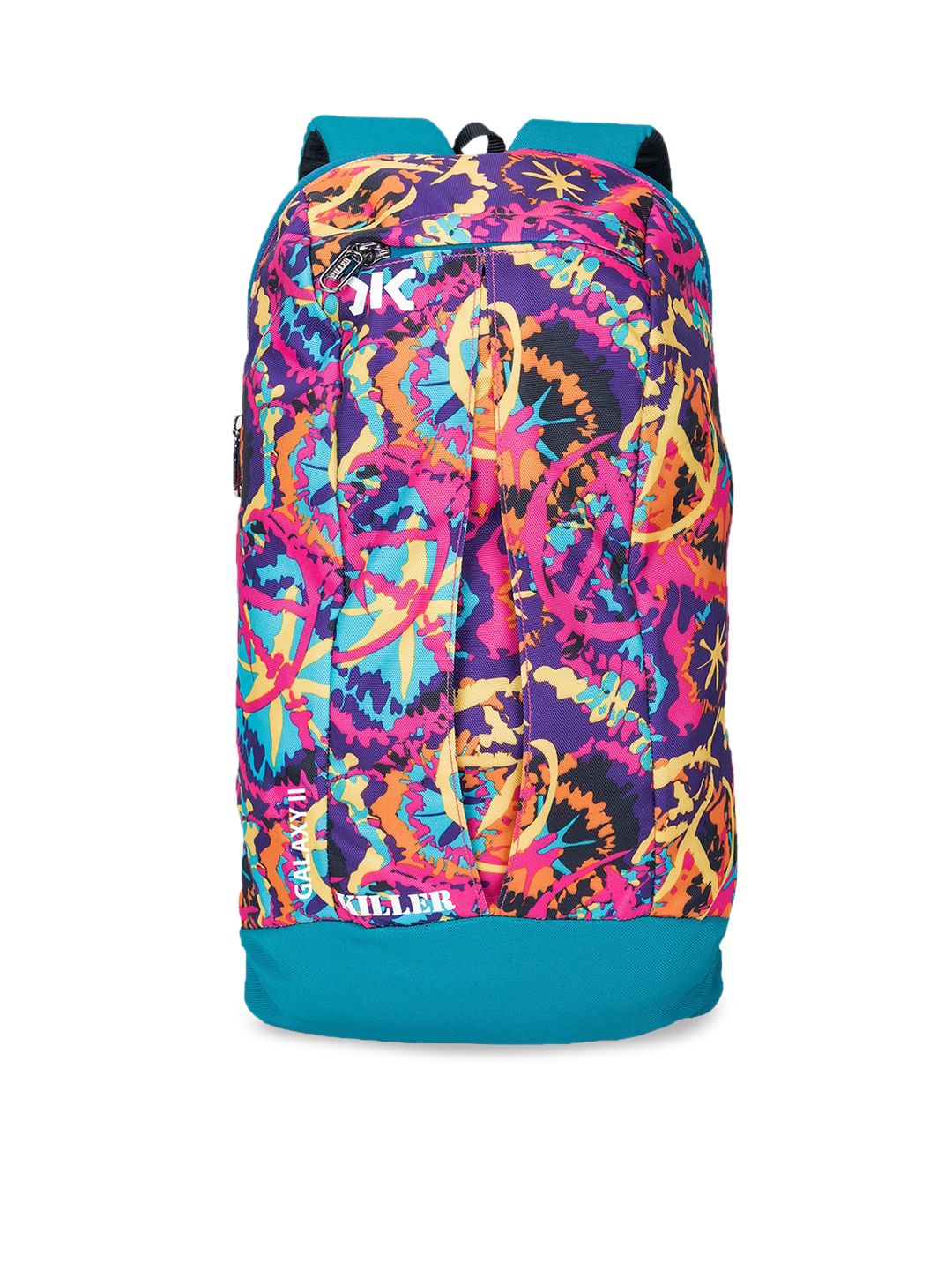 Killer Unisex Blue & Pink Printed Medium Backpack Price in India