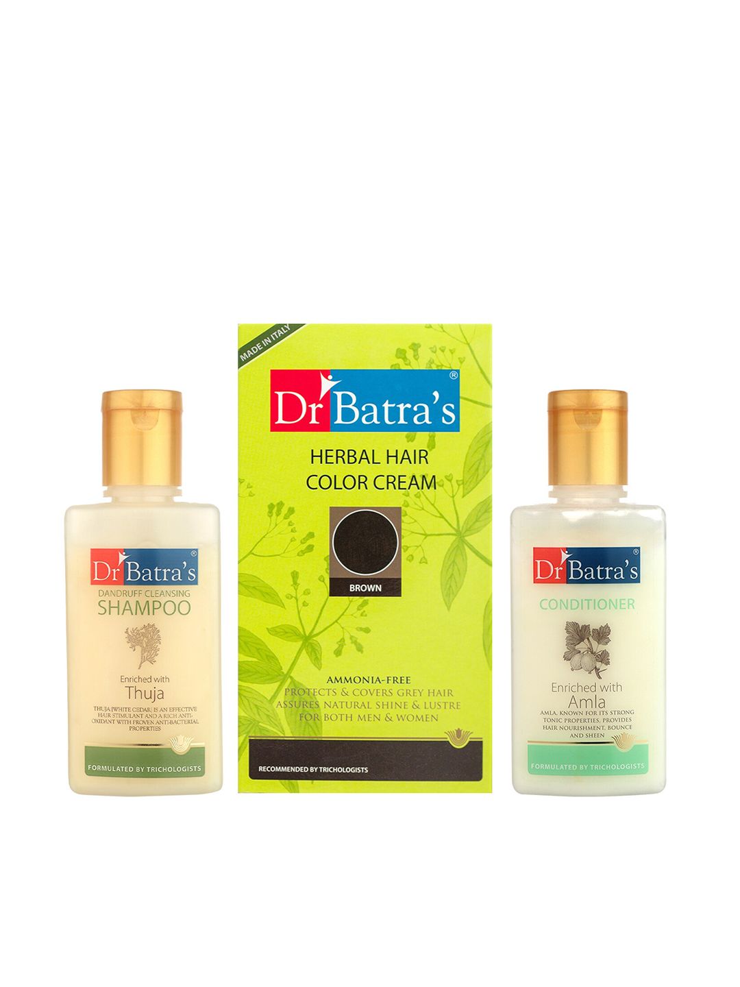 Dr Batra's Unisex Herbal Hair Color Cream with Dandruff Cleansing Shampoo & Conditioner Price in India