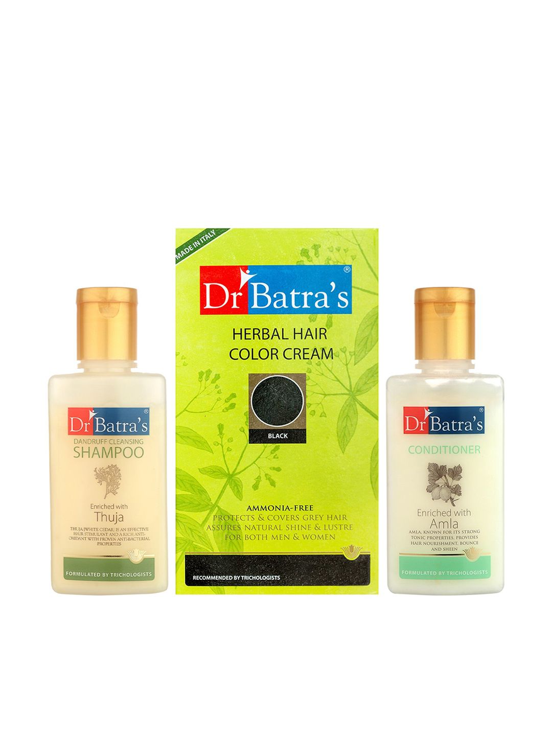 Dr. Batras Unisex Herbal Hair Color Cream, Dandruff Cleansing Shampoo & Conditioner 330 ml Price in India