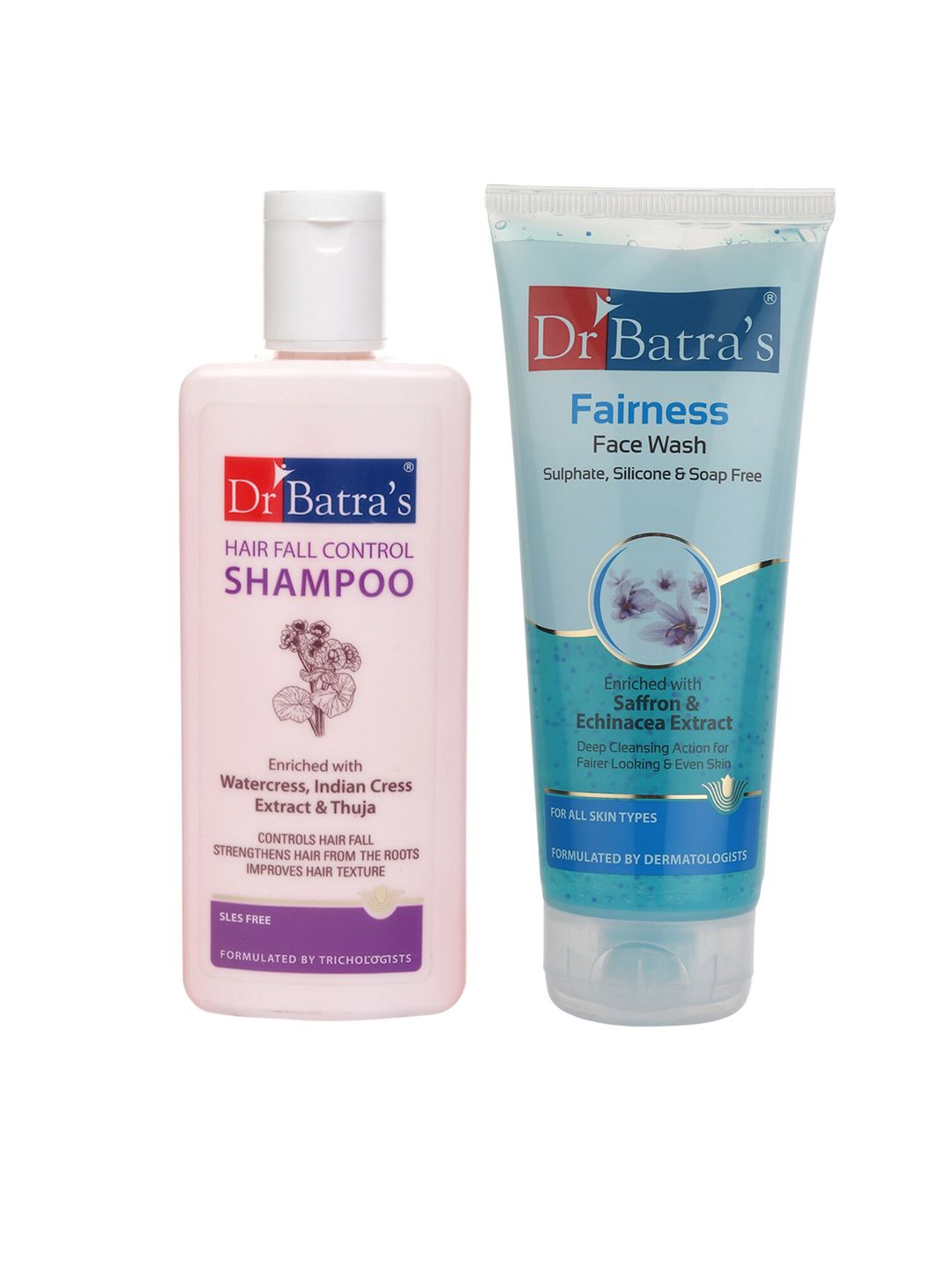 Dr. Batras Unisex HairFall Control Shampoo 200ml & Fairness Face Wash 200 gm Price in India