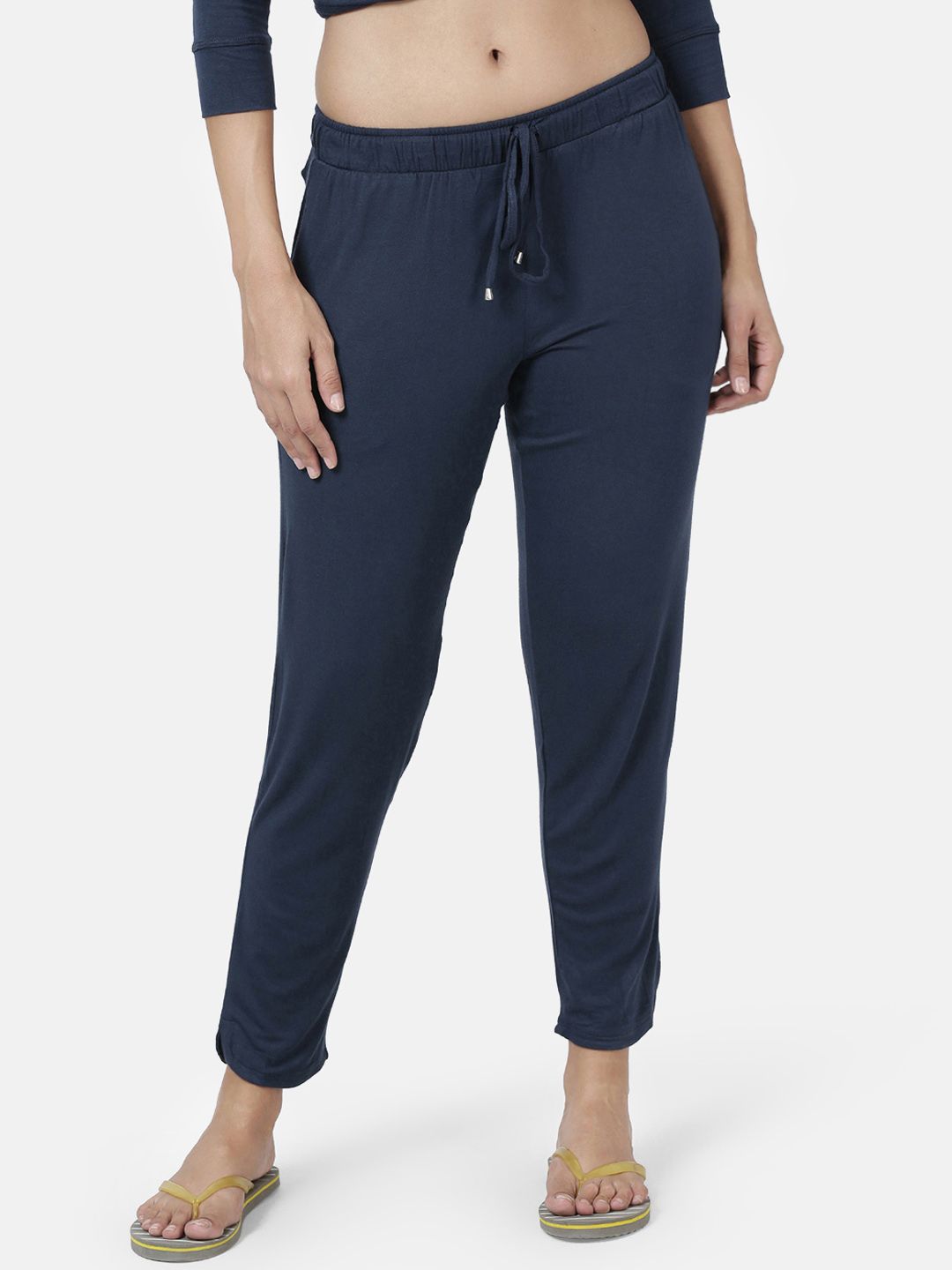 Enamor Women Navy Relaxed Fit Shop in Pyjama Lounge Pants Price in India
