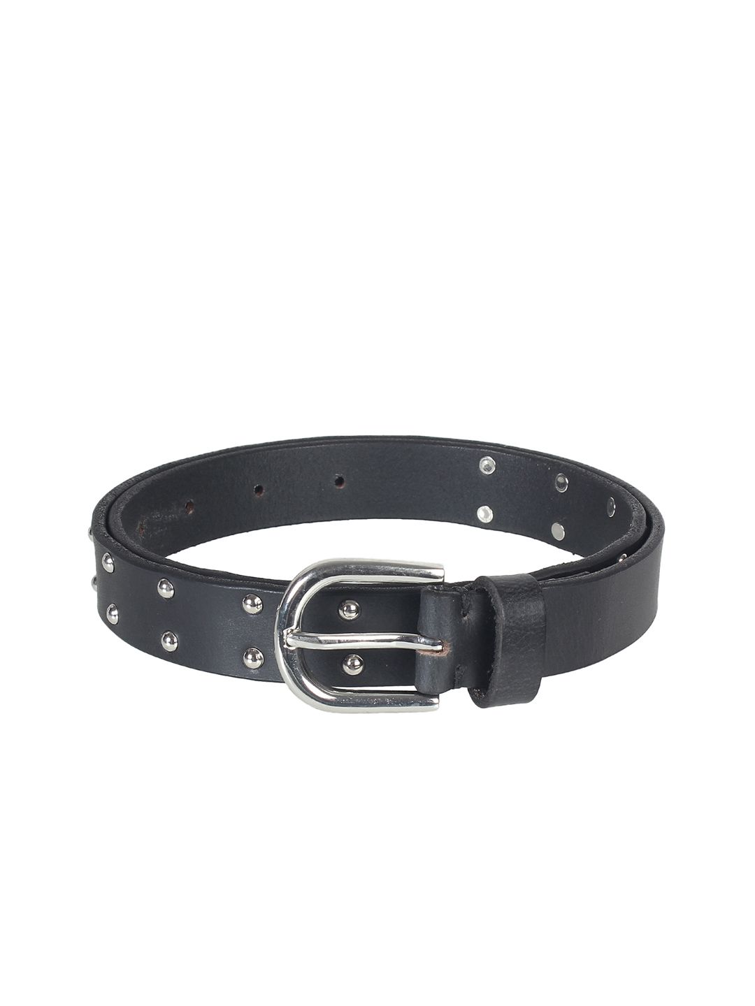 Aditi Wasan Women Black Leather Embellished Belt Price in India