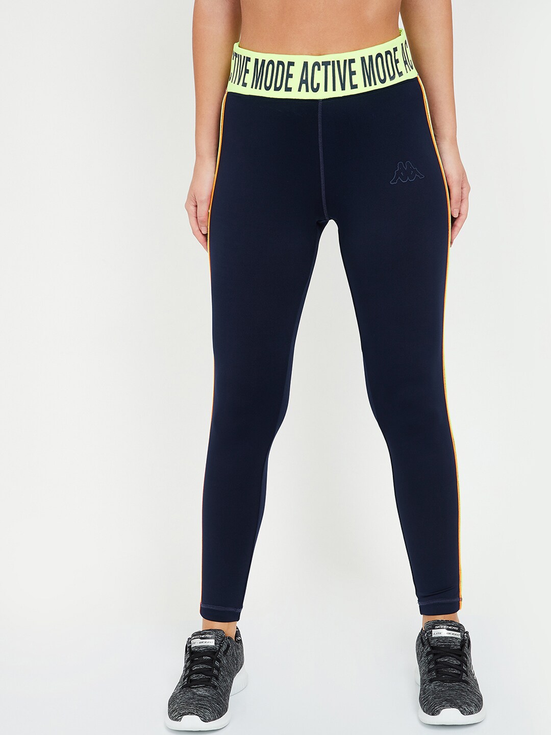 Kappa Women Navy Blue Solid Tights Price in India