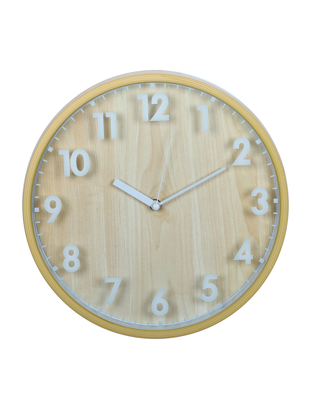 House Of Accessories Beige Round Solid 30 x 30 CM Analogue Wall Clock Price in India