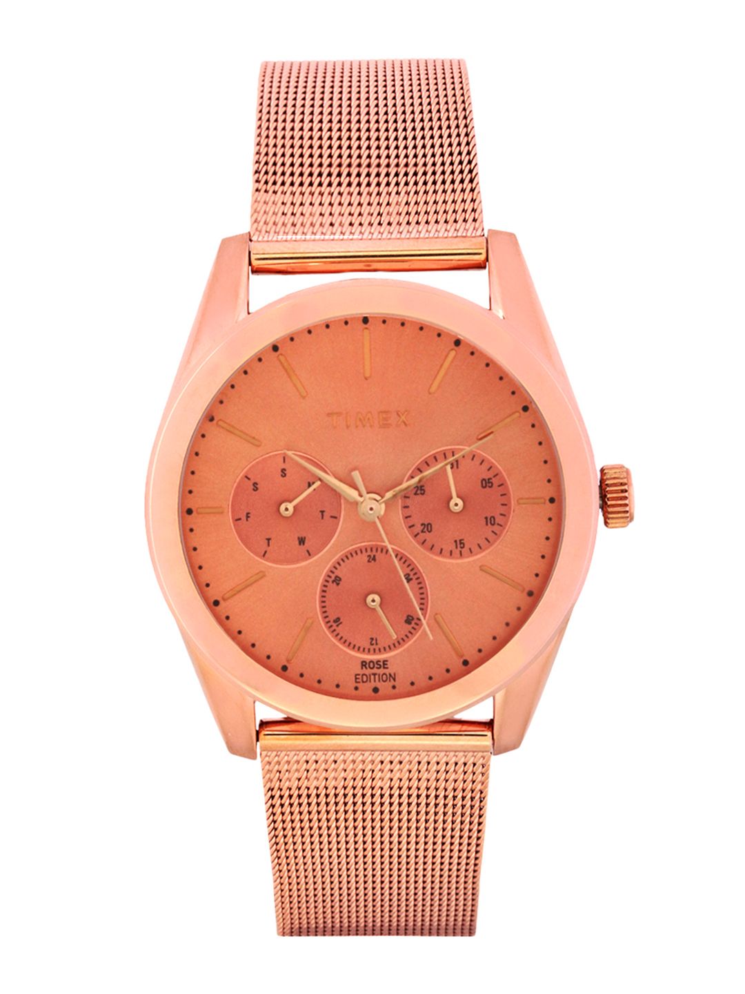 Timex Women Rose Gold Analogue Watch TWEL13205 Price in India