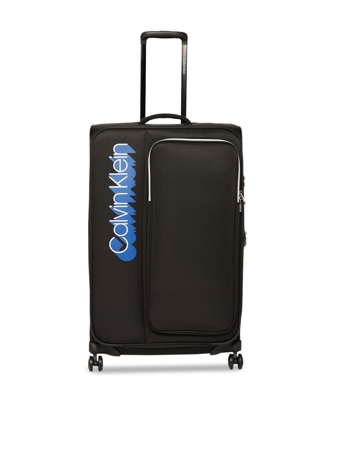 Calvin Klein Black Solid Sky Shadow Soft-Sided Large Trolley Suitcase Price in India