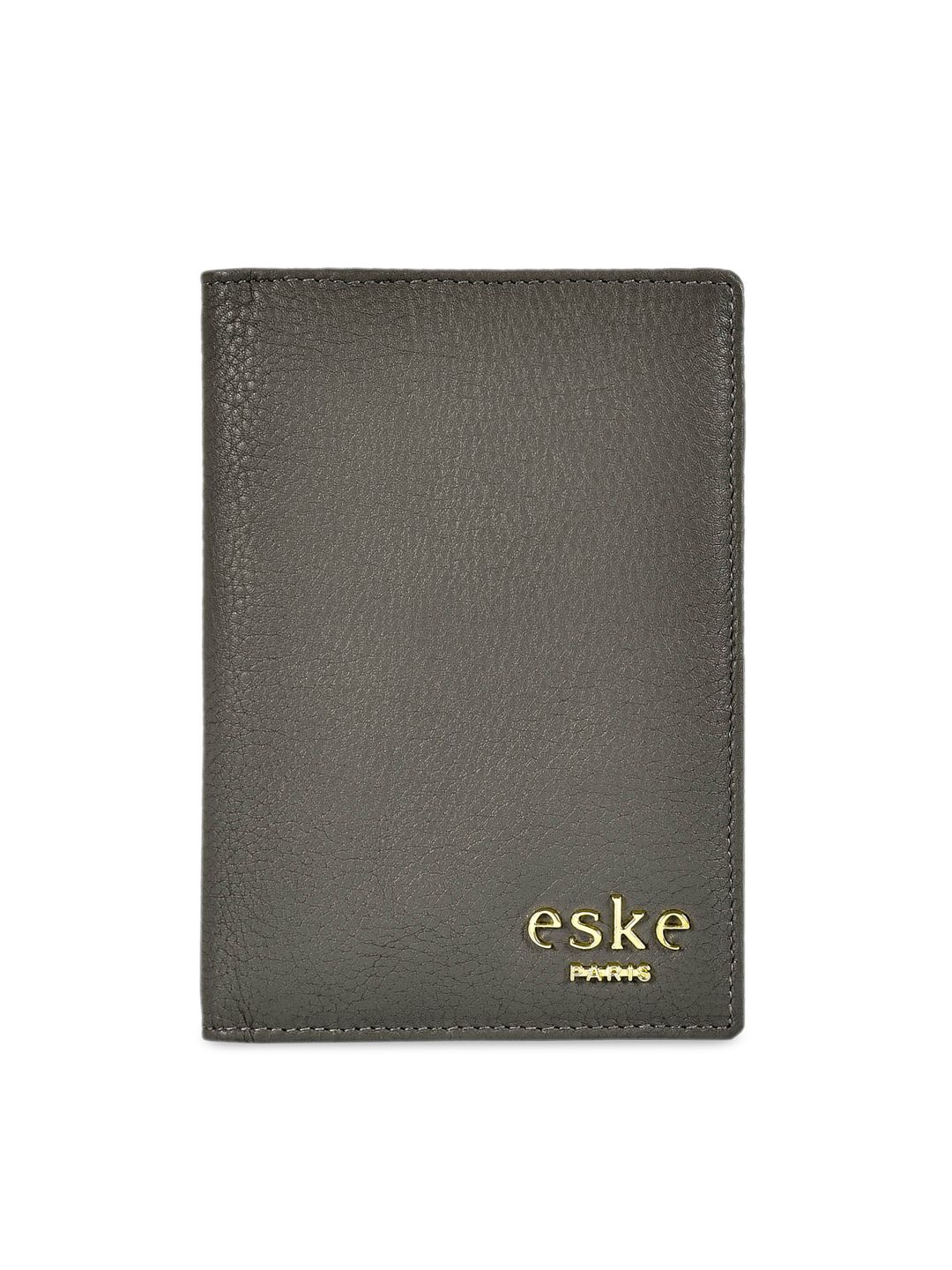 Eske Unisex Grey Textured Caigo Leather Passport Holder Price in India