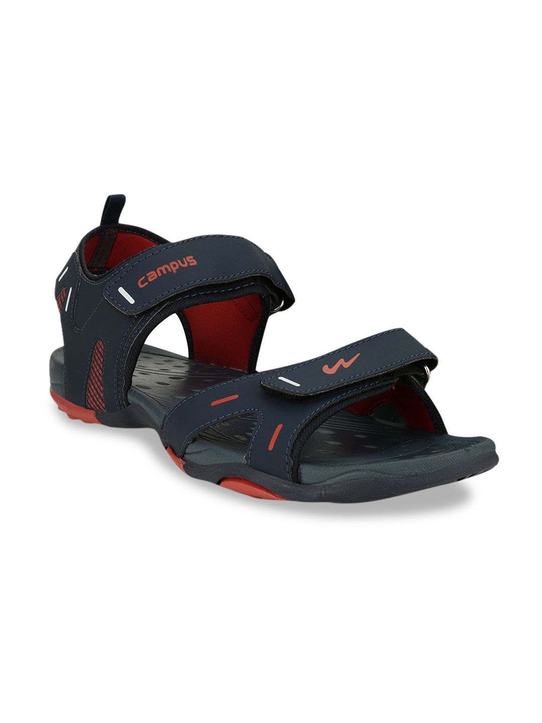 Campus Men Blue & Red Solid Sports Sandals