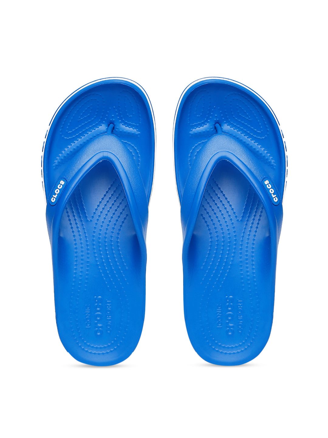 Crocs Unisex Blue Solid Bayaband Thong Flip-Flops Price in India