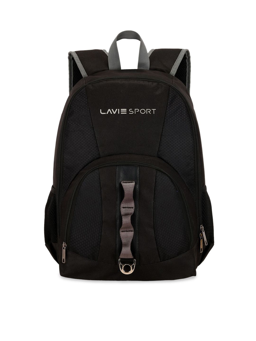 Lavie Unisex Black Solid Backpack Price in India